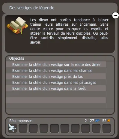 Des vestiges de légende