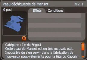 peau déchiquetée de mansot