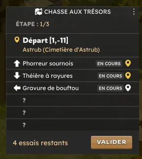 quête Chasse au trésor de Scheik