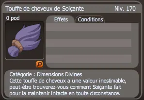 touffe de cheveux de soiçante