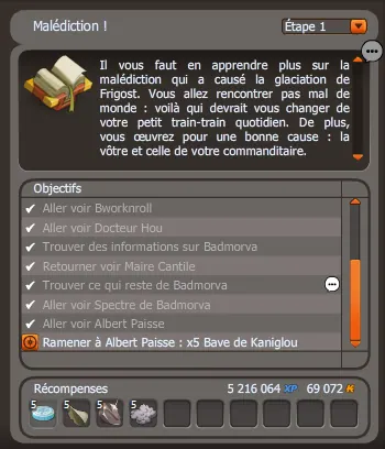 malédiction dofus