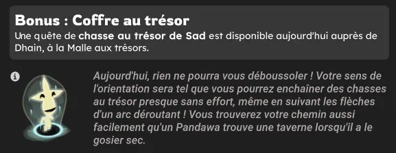 Chasse au trésor de Sad