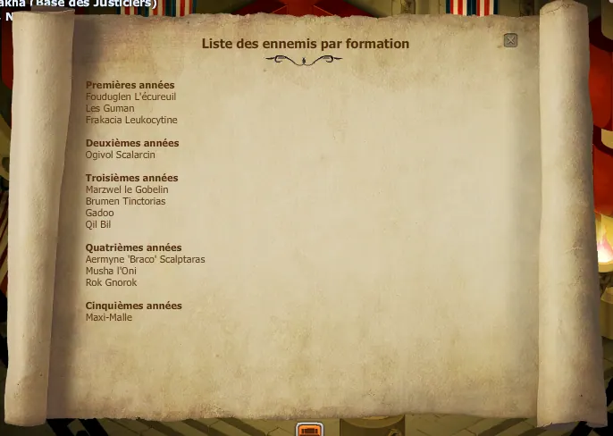 Formation des huitièmes années